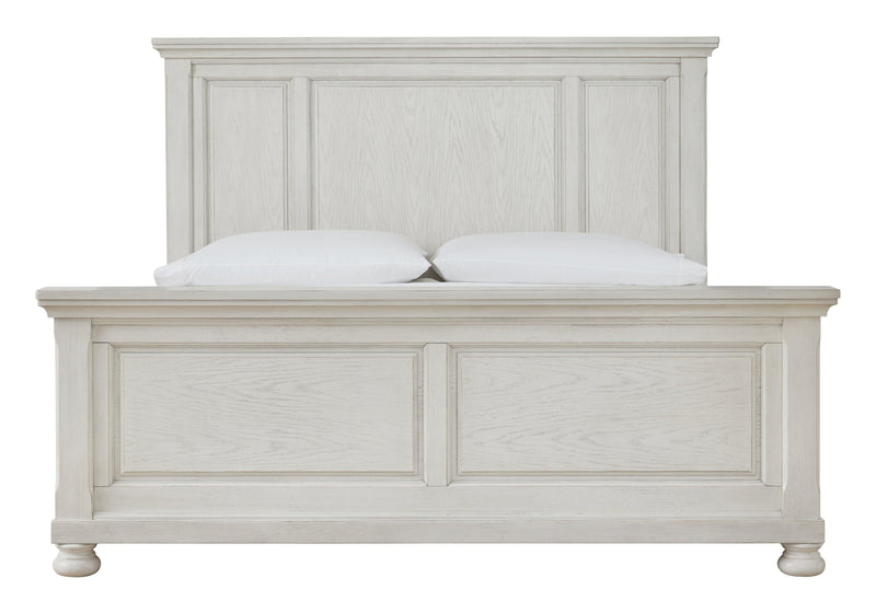 Robbinsdale Antique White Queen Panel Bed
