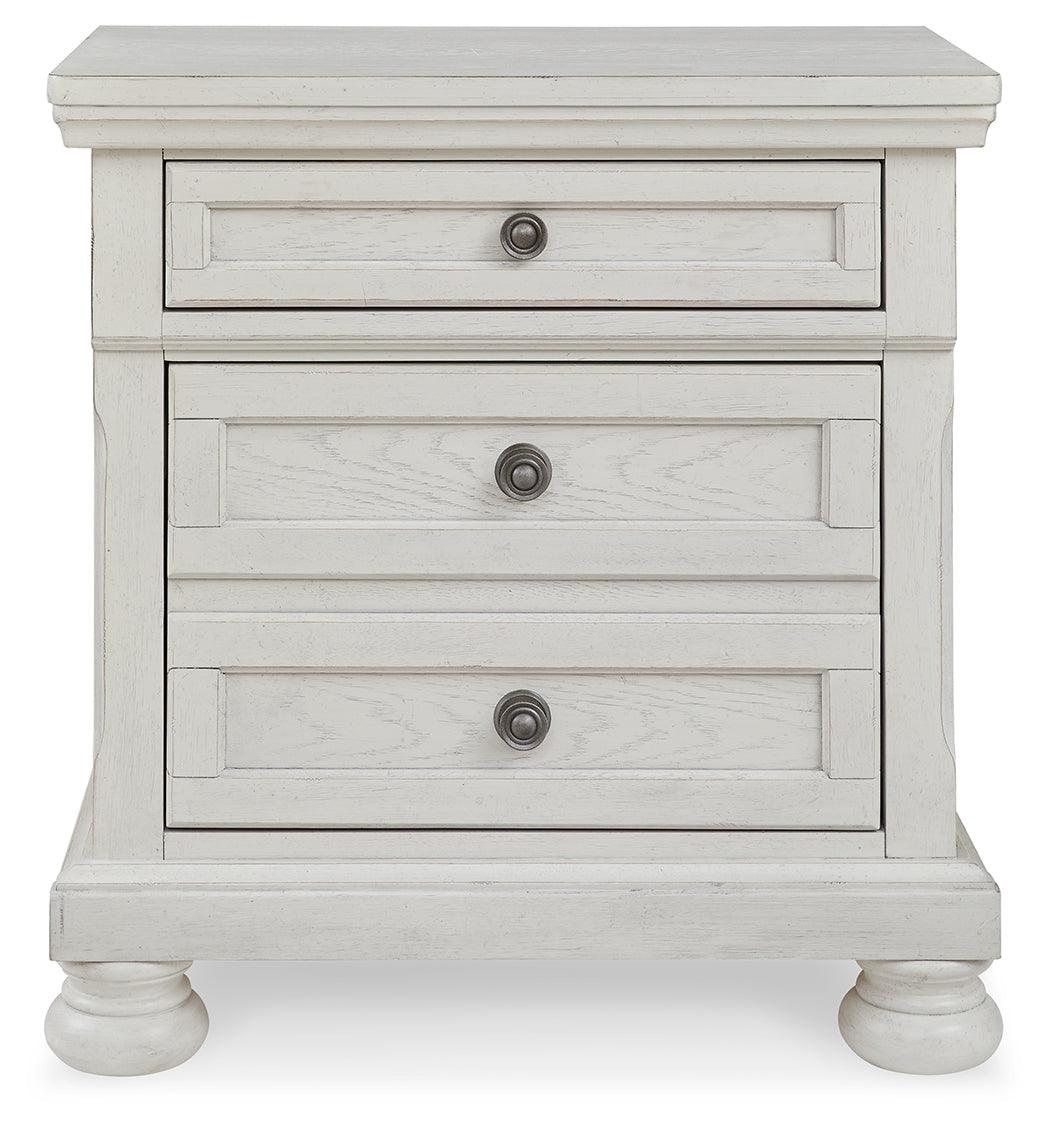 Robbinsdale Antique White Nightstand - Ella Furniture