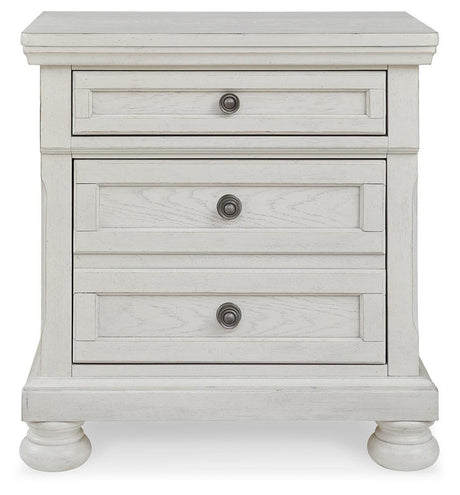 Robbinsdale Antique White Nightstand - Ella Furniture