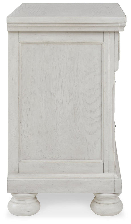Robbinsdale Antique White Nightstand - Ella Furniture