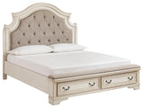 Realyn Two-tone Queen Upholstered Bed - Ella Furniture