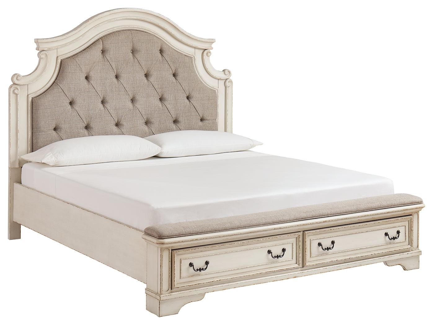 Realyn Two-tone Queen Upholstered Bed - Ella Furniture