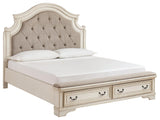 Realyn Two-tone King Upholstered Bed - Ella Furniture