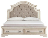 Realyn Two-tone Queen Upholstered Bed - Ella Furniture