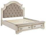 Realyn Two-tone King Upholstered Bed - Ella Furniture