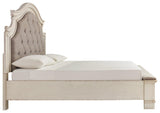 Realyn Two-tone King Upholstered Bed - Ella Furniture