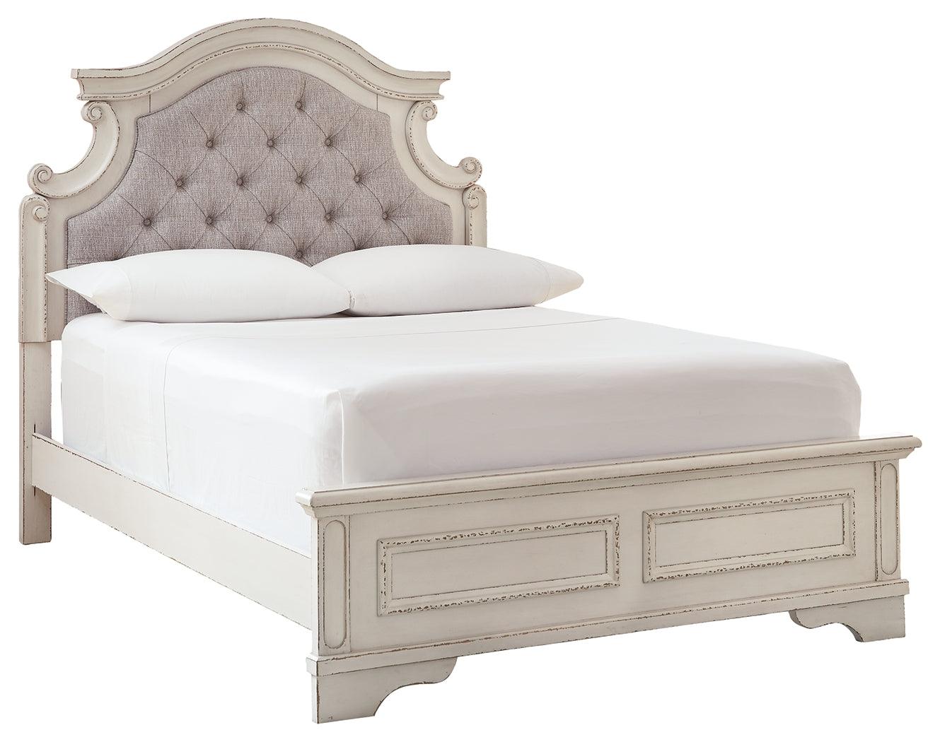 Realyn Chipped White Full Panel Bed - Ella Furniture