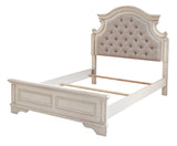 Realyn Chipped White Full Panel Bed - Ella Furniture