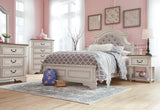 Realyn Chipped White Full Panel Bed - Ella Furniture