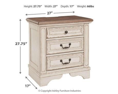 Realyn Two-tone Nightstand - Ella Furniture
