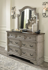 Lodenbay Antique Gray Dresser And Mirror - Ella Furniture