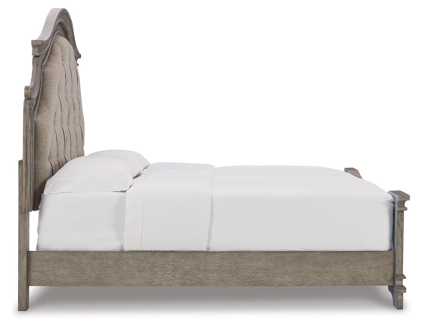 Lodenbay Antique Gray Queen Panel Bed - Ella Furniture