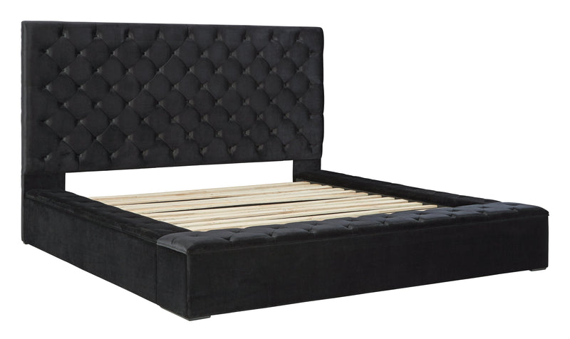 Lindenfield Silver King Upholstered Bed With Storage - Ella Furniture