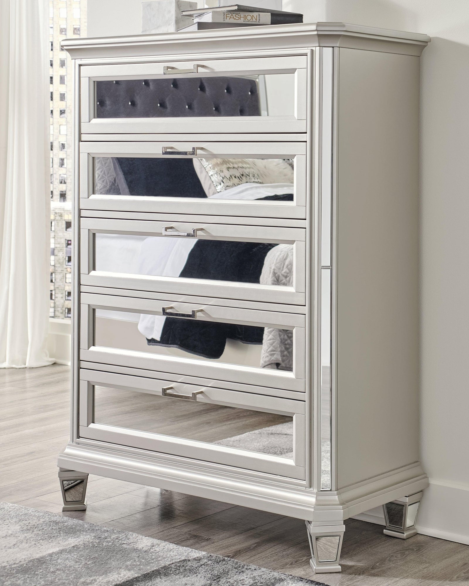Lindenfield Silver Chest Of Drawers - Ella Furniture