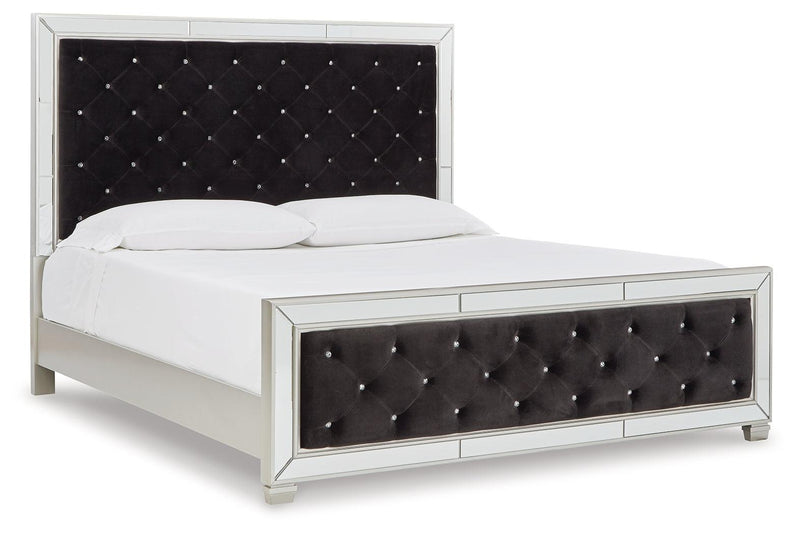Lindenfield Black King Upholstered Bed - Ella Furniture