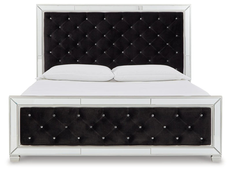 Lindenfield Black King Upholstered Bed - Ella Furniture