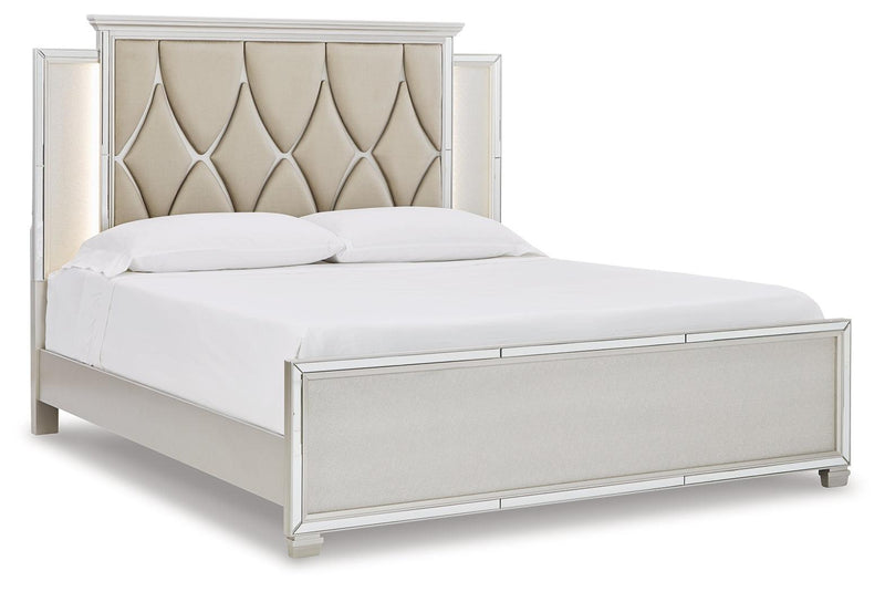 Lindenfield Silver King Panel Bed - Ella Furniture
