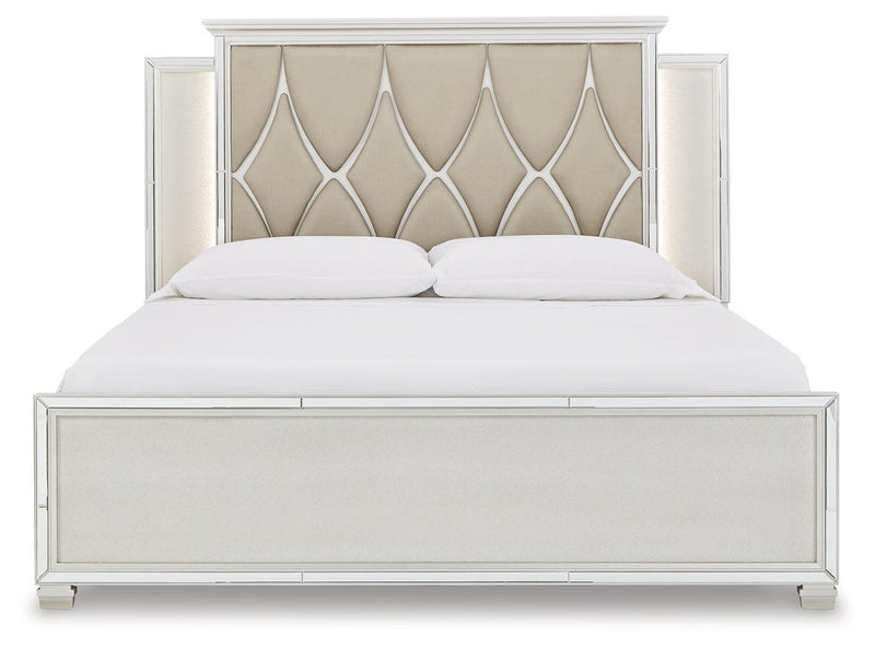 Lindenfield Silver King Panel Bed - Ella Furniture