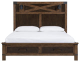 Wyattfield Two-tone Queen Panel Bed With Storage - Ella Furniture