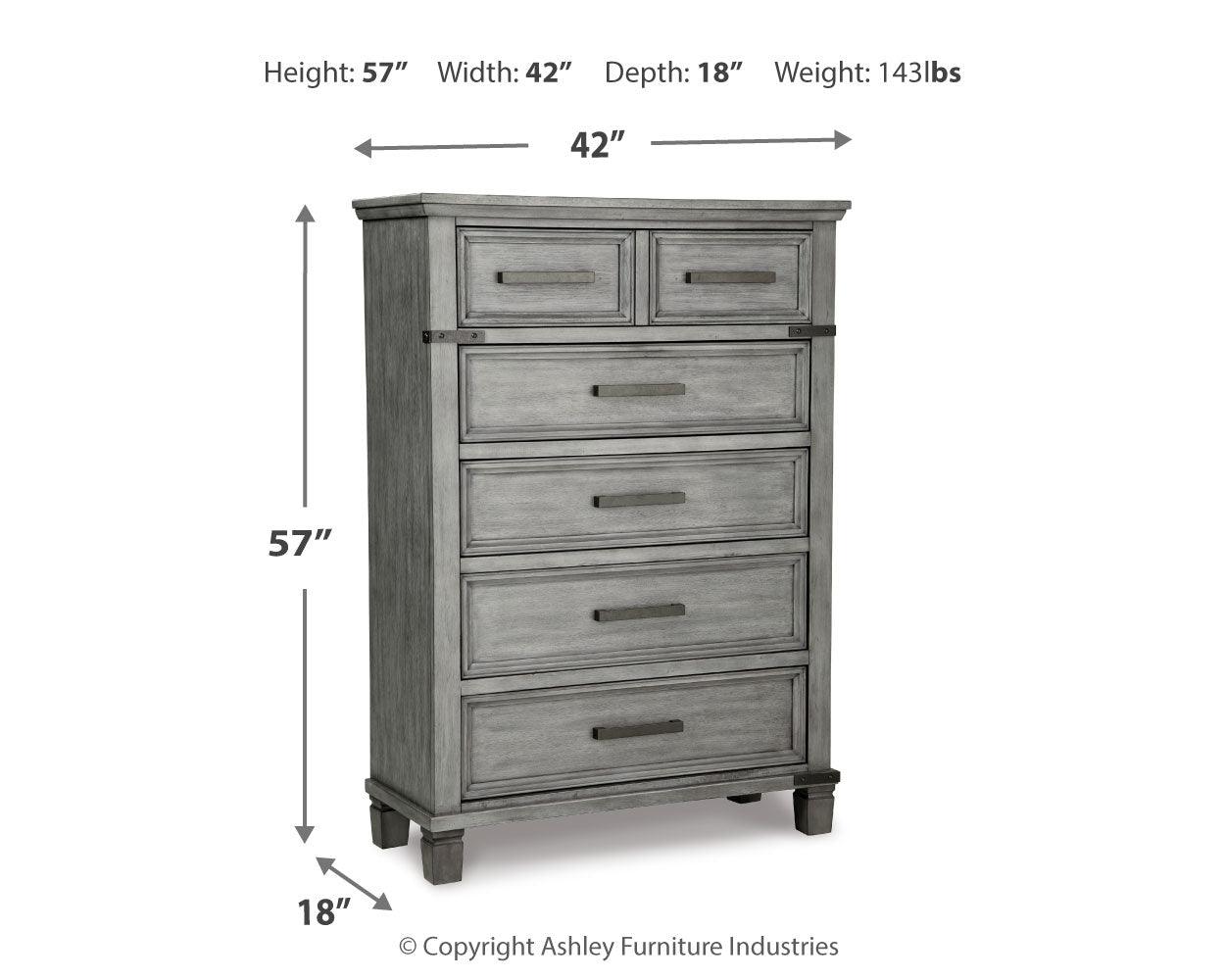 Russelyn Gray Chest Of Drawers - Ella Furniture