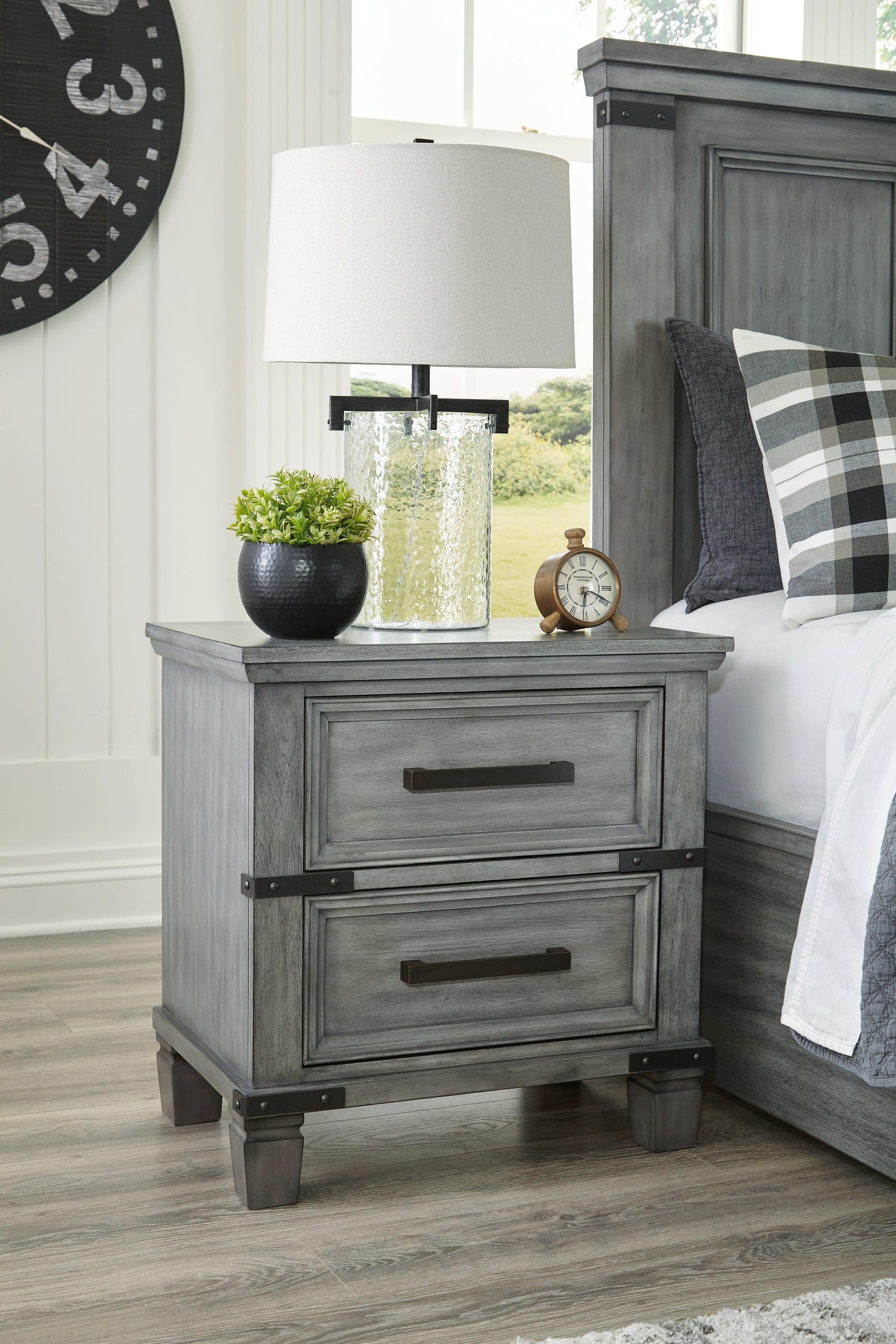 Russelyn Gray Nightstand - Ella Furniture