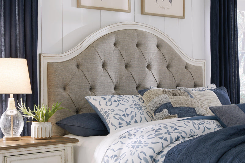 Brollyn Two-tone Queen Upholstered Panel Bed - Ella Furniture
