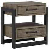 Brennagan Gray Nightstand - Ella Furniture