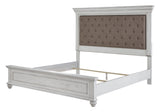 Kanwyn Whitewash King Panel Bed - Ella Furniture