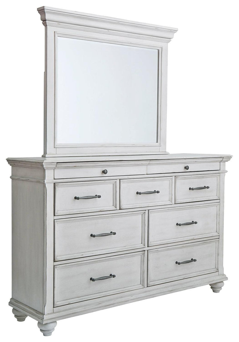 Kanwyn Whitewash Dresser And Mirror