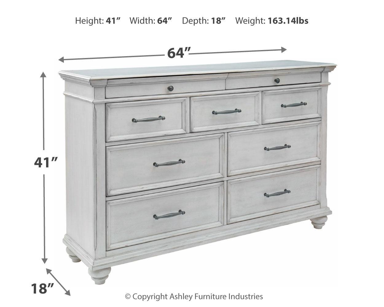 Kanwyn Whitewash Dresser - Ella Furniture