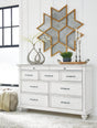 Kanwyn Whitewash Dresser - Ella Furniture