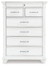 Kanwyn Whitewash Chest Of Drawers - Ella Furniture