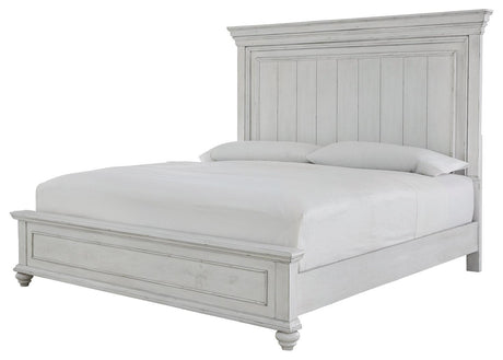 Kanwyn Whitewash Queen Panel Bed B777B2 - Ella Furniture