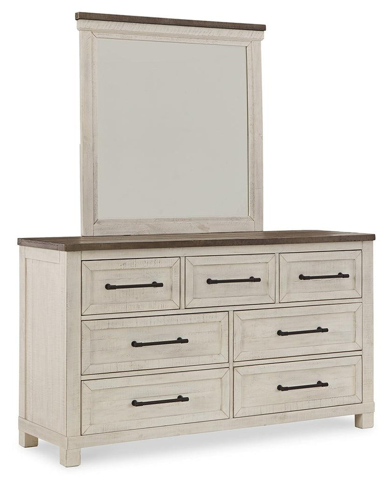 Brewgan Two-tone Dresser And Mirror - Ella Furniture