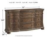 Charmond Brown Dresser - Ella Furniture