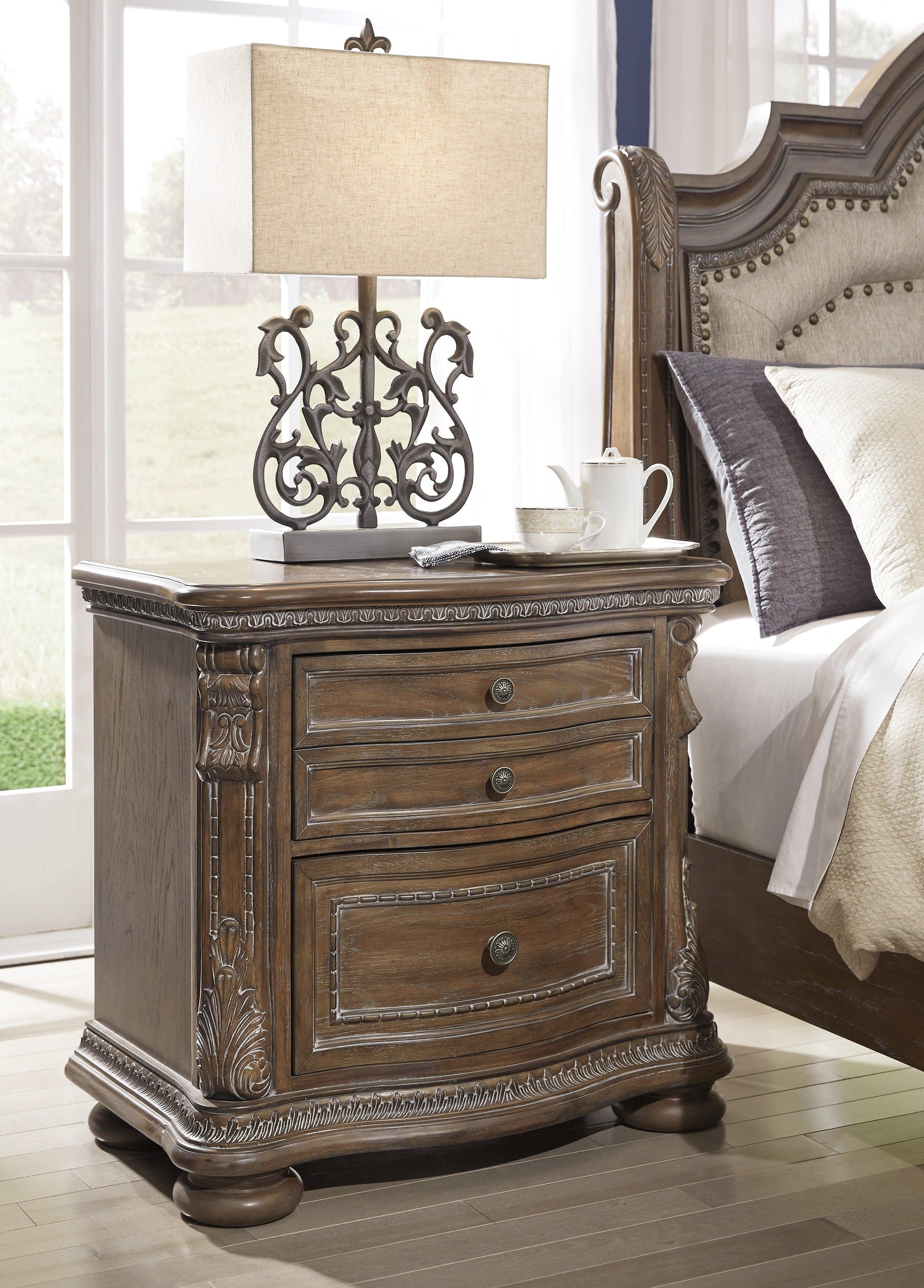 Charmond Brown Nightstand - Ella Furniture