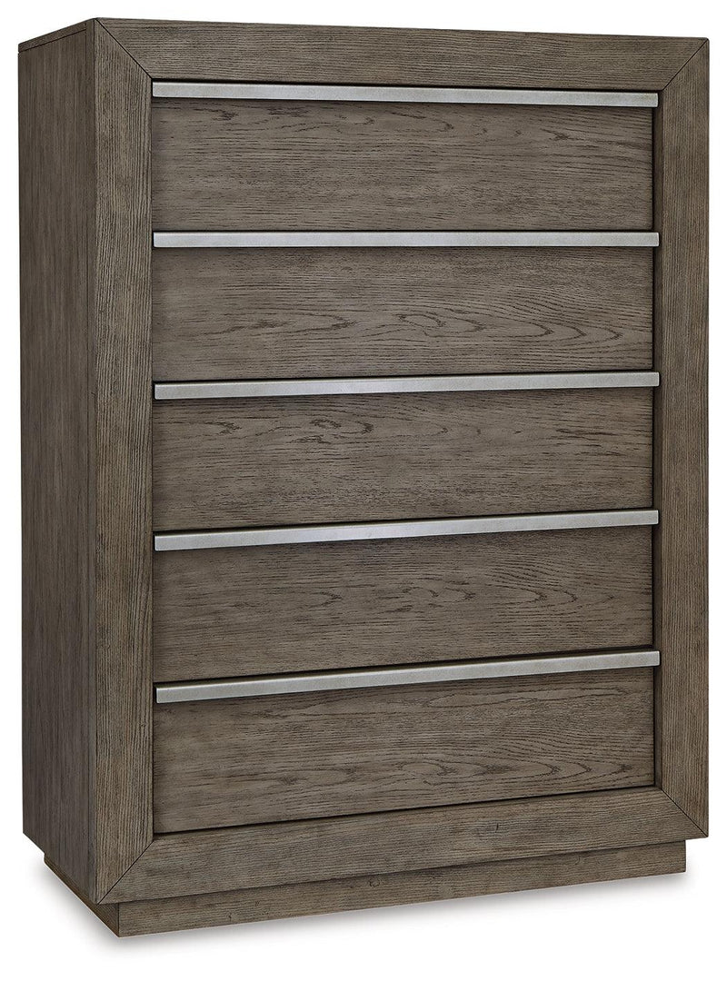 Anibecca Weathered Gray Chest Of Drawers - Ella Furniture