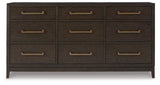 Burkhaus Brown Dresser - Ella Furniture