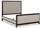 Burkhaus Brown Queen Upholstered Bed - Ella Furniture