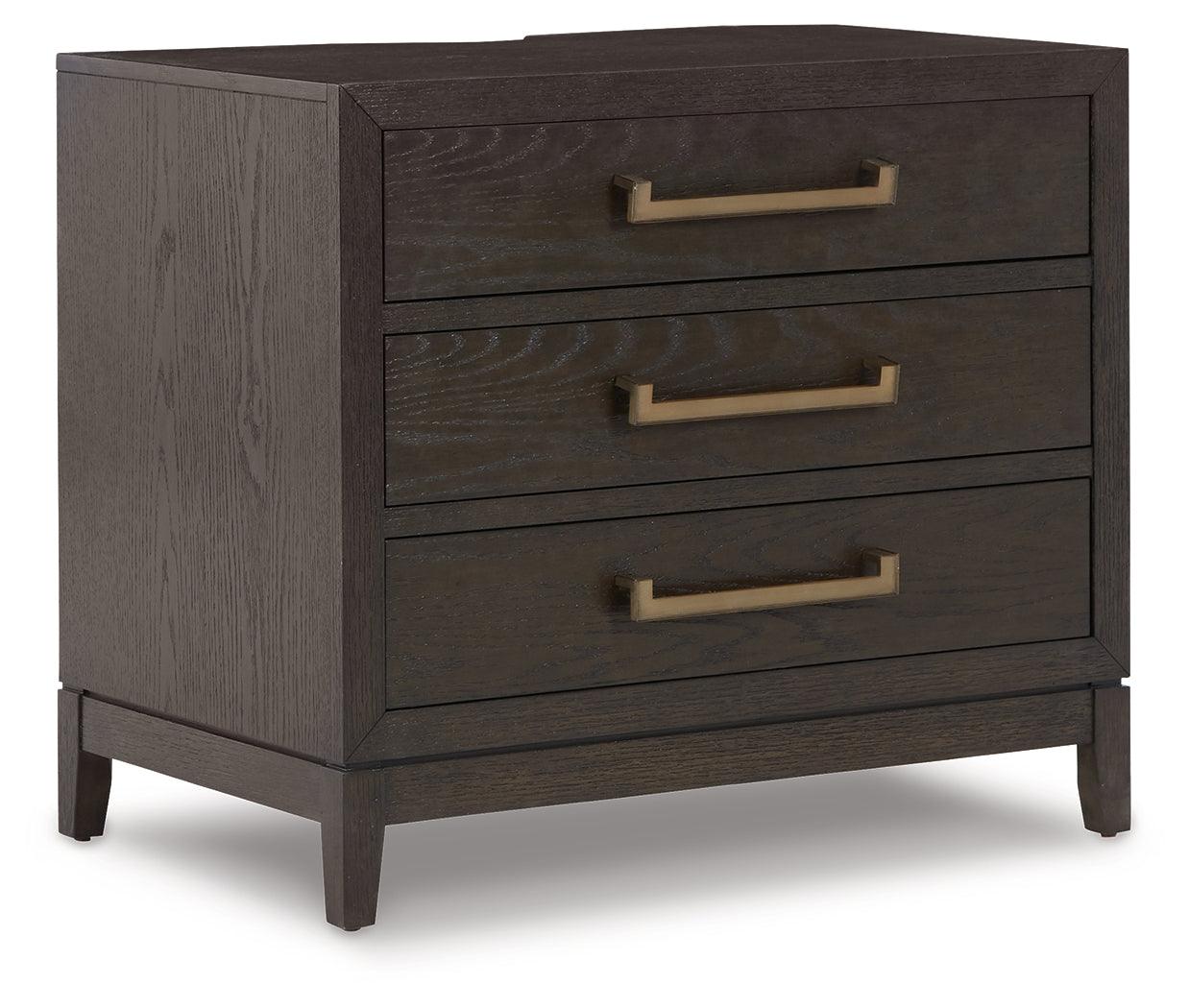 Burkhaus Brown Nightstand - Ella Furniture