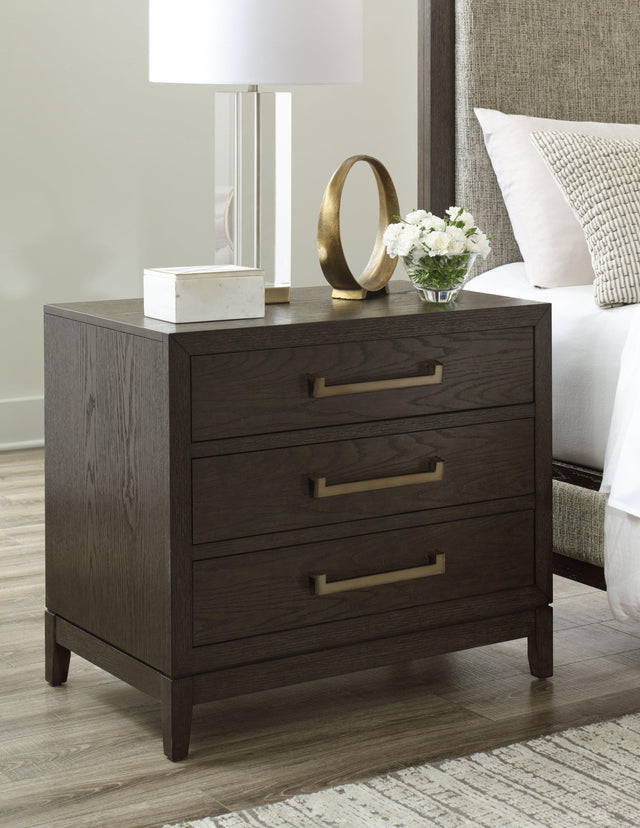 Burkhaus Brown Nightstand - Ella Furniture