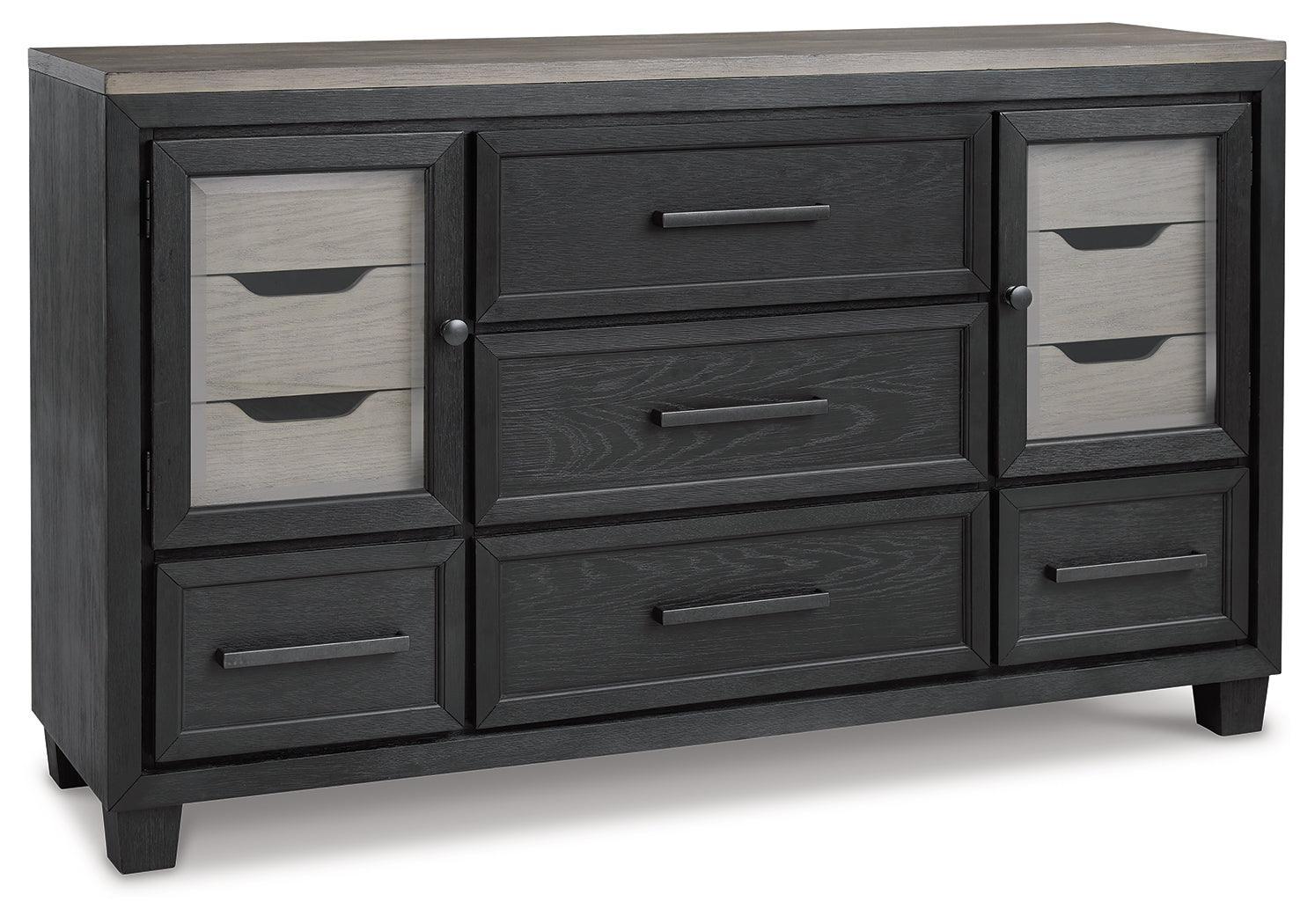 Foyland Black/brown Dresser - Ella Furniture