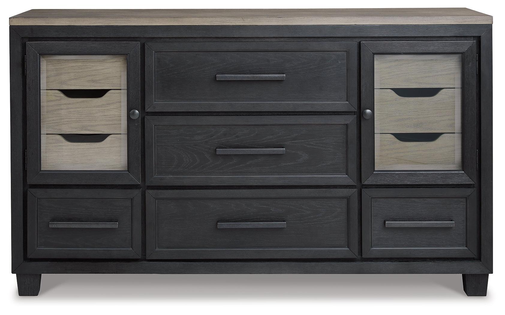 Foyland Black/brown Dresser - Ella Furniture
