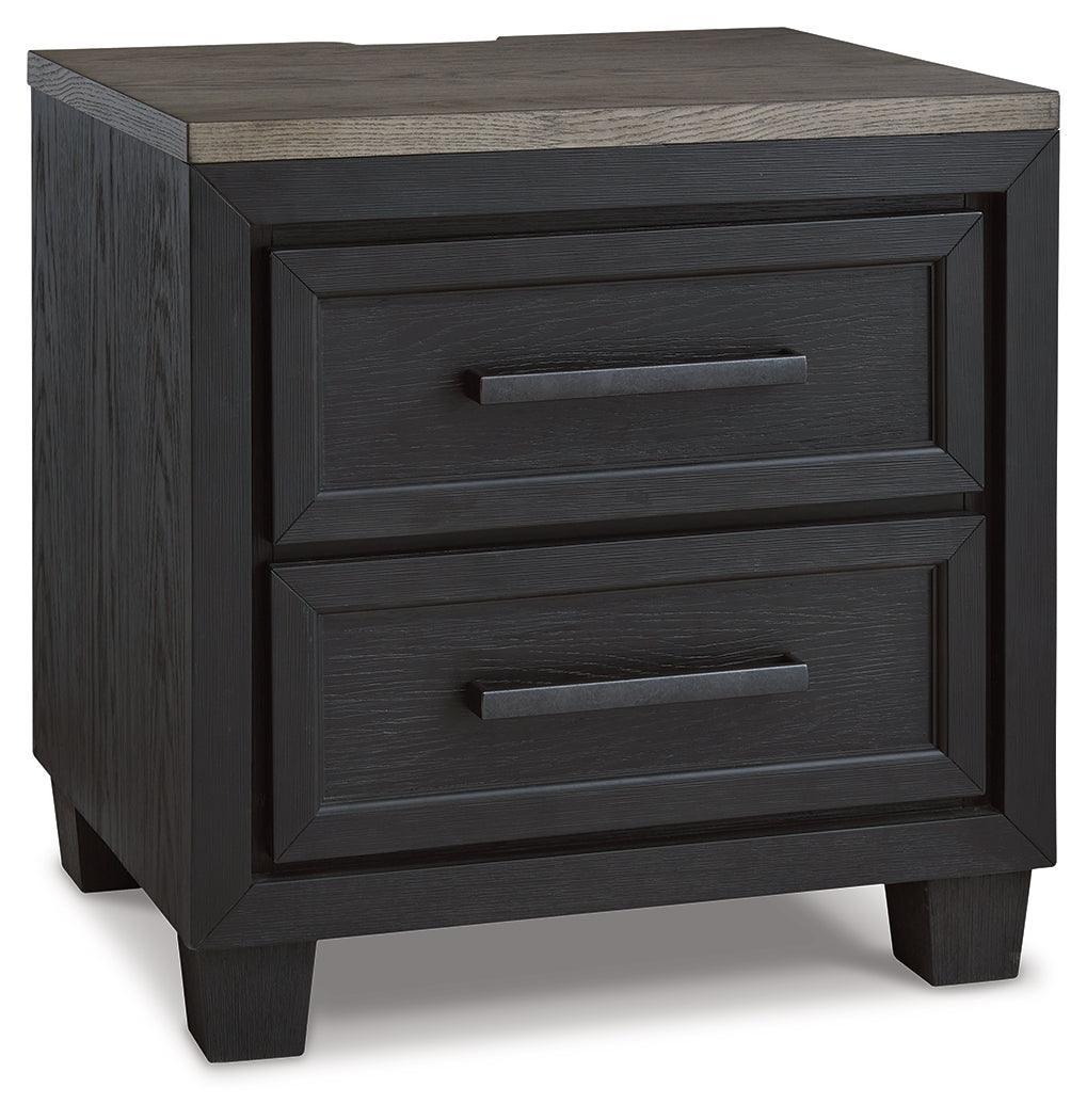 Foyland Black/brown Nightstand - Ella Furniture