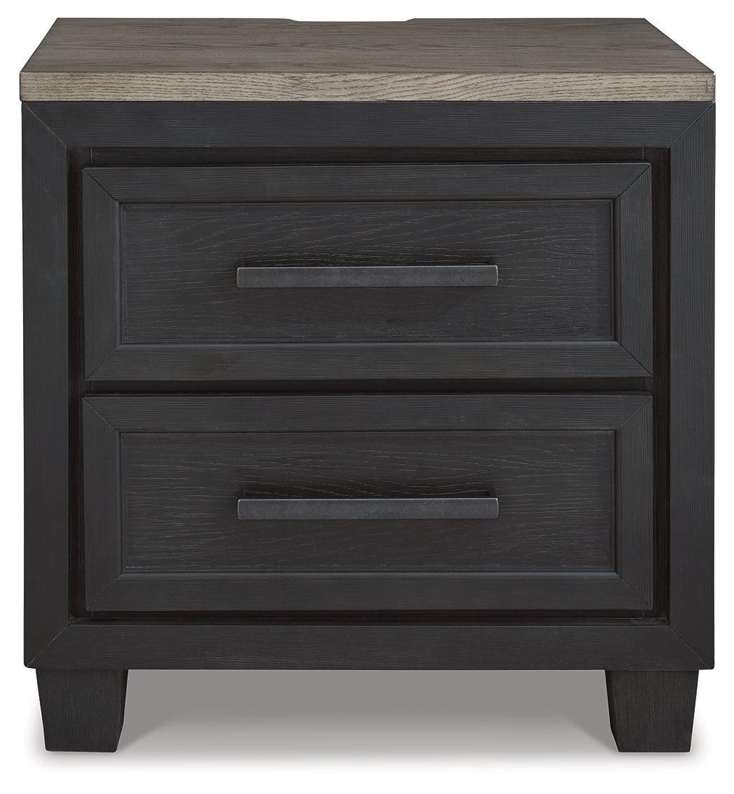 Foyland Black/brown Nightstand - Ella Furniture