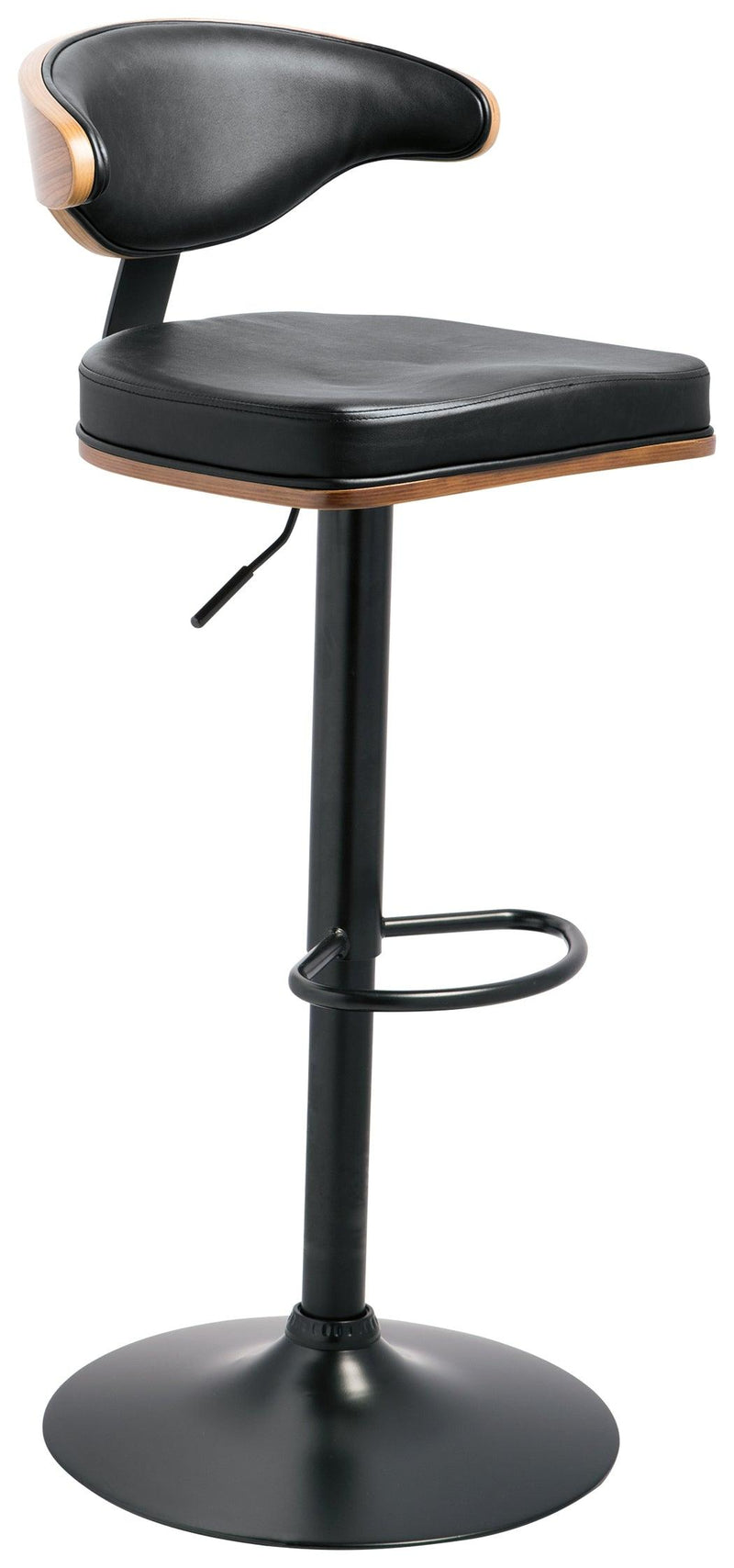 Bellatier Brown/Black Adjustable Height Bar Stool - Ella Furniture