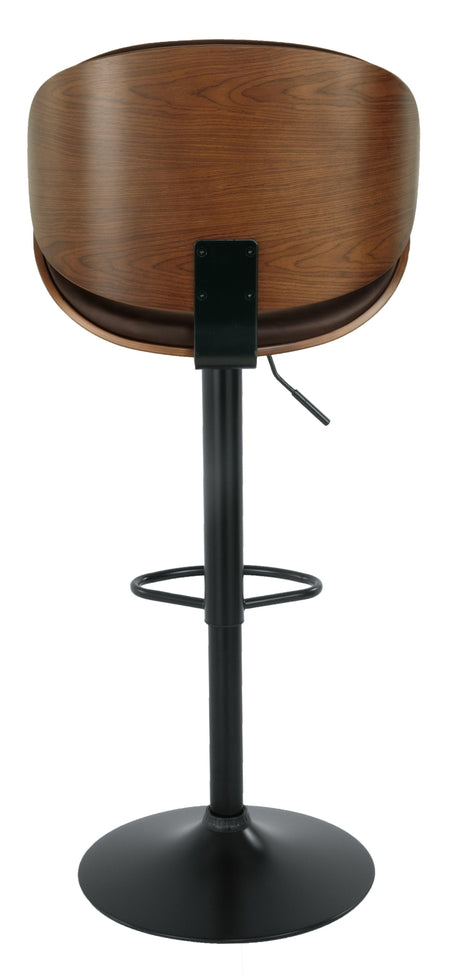 Bellatier Brown Adjustable Height Bar Stool - Ella Furniture