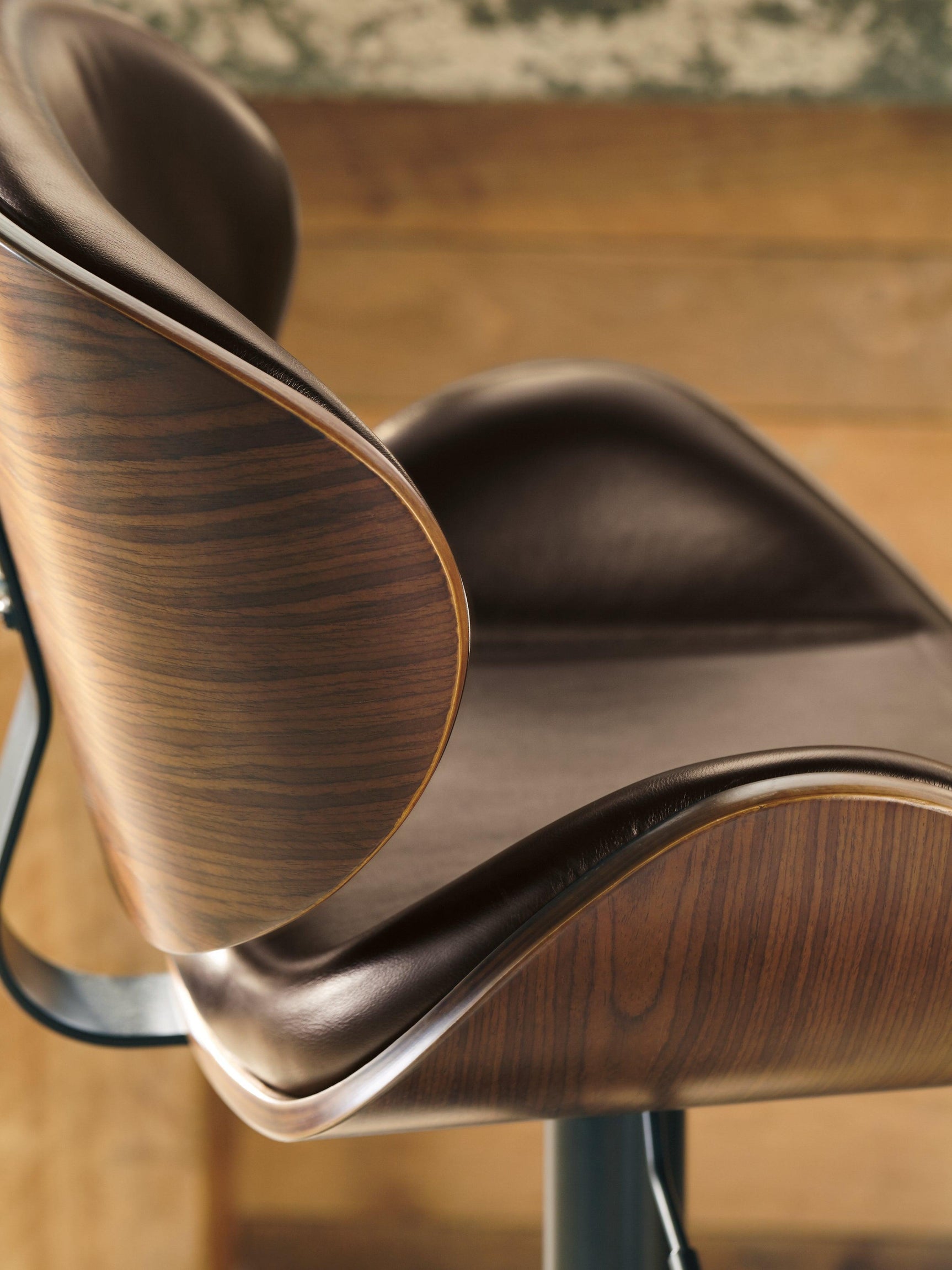 Bellatier Brown Adjustable Height Bar Stool - Ella Furniture