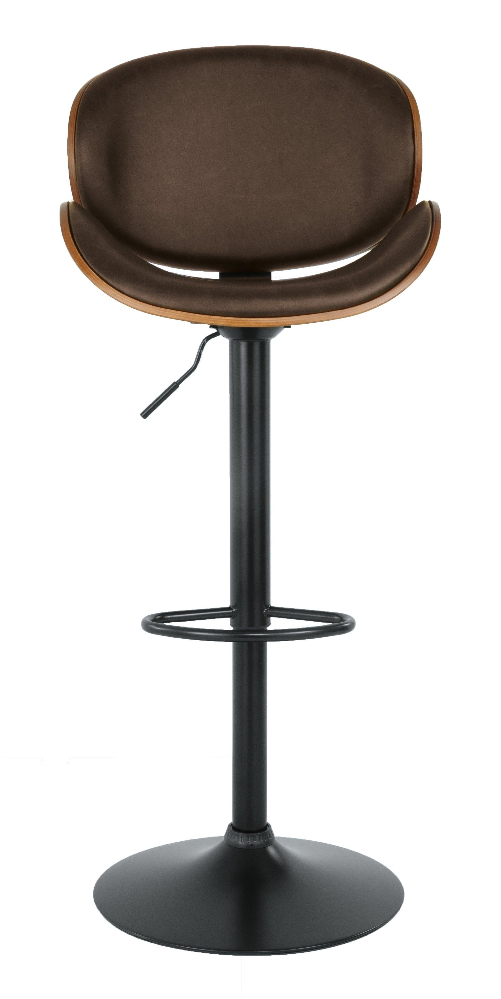 Bellatier Brown Adjustable Height Bar Stool - Ella Furniture