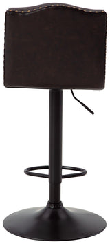 Gaddison Brown/Black Bar Height Bar Stool - Ella Furniture